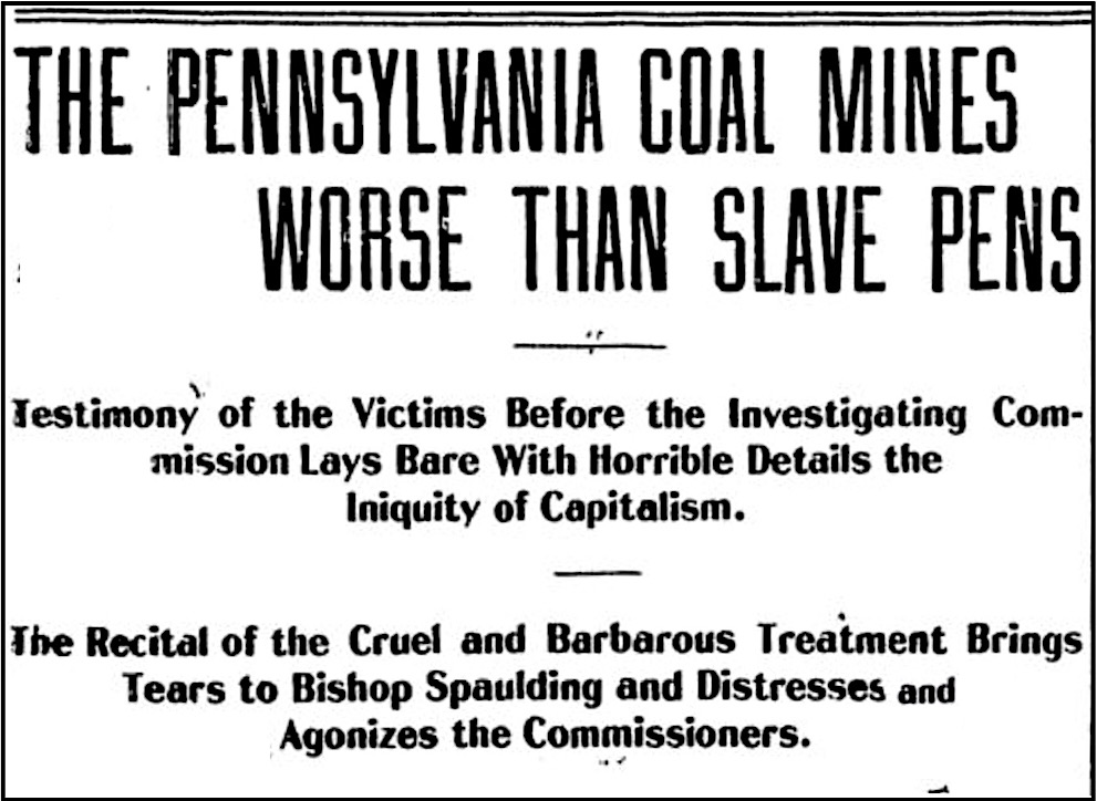 PA Miners Slave Pens, Btt Lbr Wld p1, Dec 19, 1902