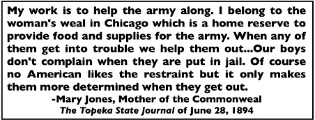 Quote Mother Jones re Coxeys Army, Tpk St Jr p5, June 28, 1894