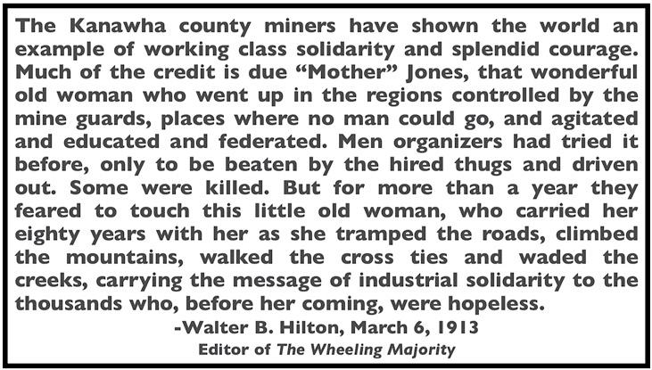 Quote WB Hilton re Mother Jones Courage, ed Wlg Maj p10, Mar 6, 1913