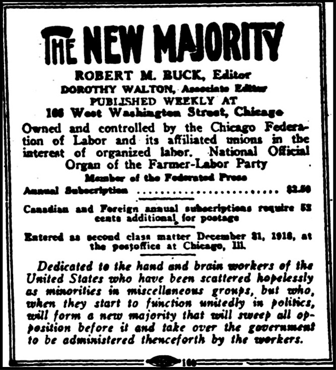 New Majority of Chicago p4, Ed RM Buck, Dec 2, 1922