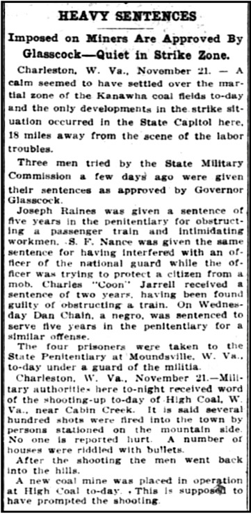WV Dan Chain, Nance, Jarrell to Prison, Cnc Eq p3, Nov 22, 1912