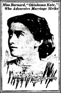 Kate Barnard, Marriage Strike, NY Eve Wld p24, Dec 19, 1912
