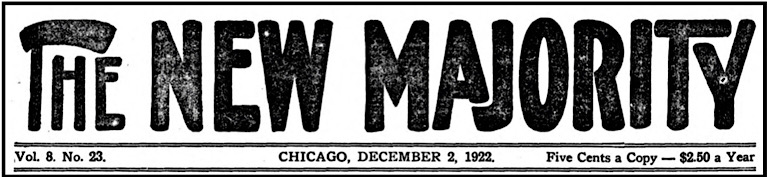 New Majority of Chicago p1, Dec 2, 1922