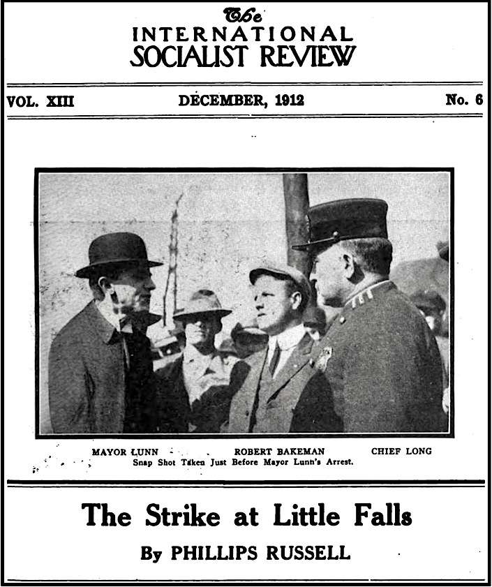 Little Falls MA Strike, Lunn bf Arrest, ISR p455, Dec 1912