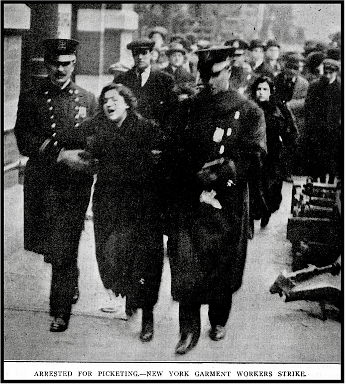 NYC Garment Workers Striker Arrested, ISR p649, Mar 1913