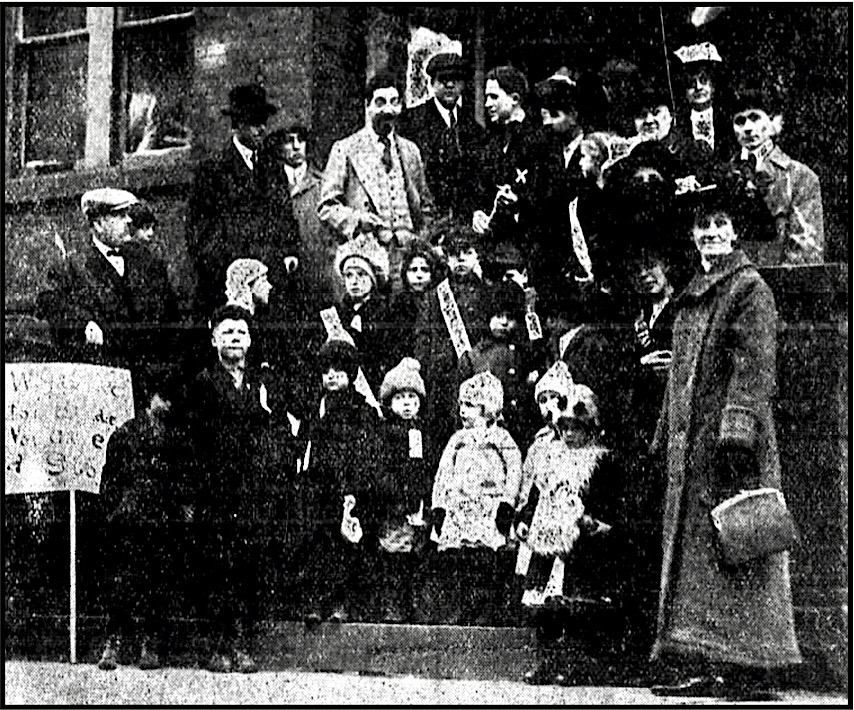 Detail, Little Falls Strikers Children Arrive at Schenectady, Cmg Ntn p14, Jan 4, 1913