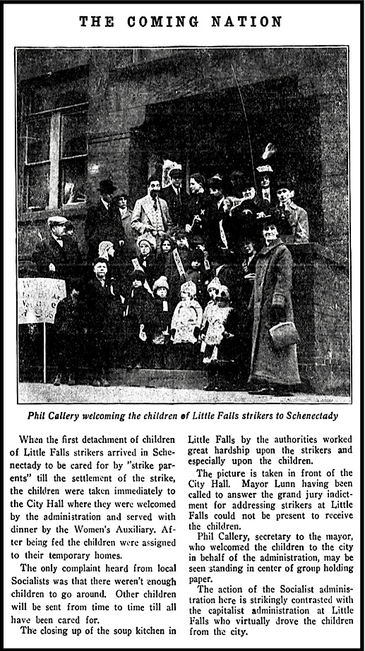 Little Falls Strikers Children Arrive at Schenectady, Cmg Ntn p14, Jan 4, 1913