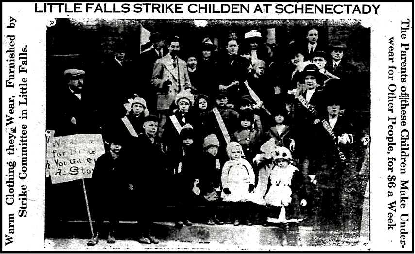 Little Falls Strikers Children Arrive at Schenectady, Sol p1, Jan 4, 1913