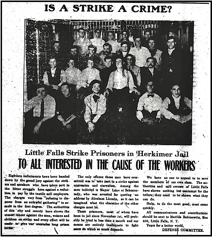 Little Falls Strike Prisoners, Sol p1, Jan 11, 1913