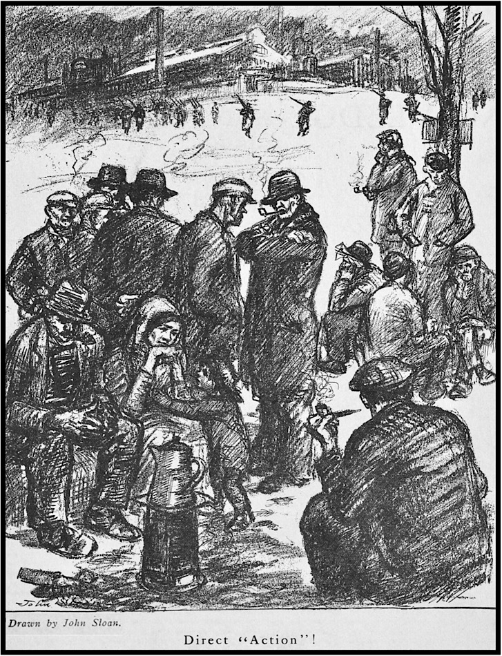 re Government by Gunthug, Direct Action by John Sloan, Masses p4, Feb 1913