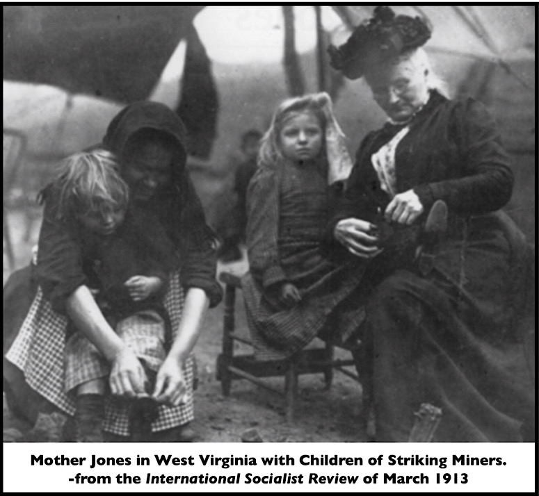 Mother Jones in WV w Children of Striking Miners 2, ISR Mar 1913