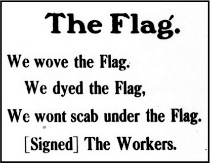 We Won't Scab Under The Flag, Lumberjack p1,  July 24, 1913