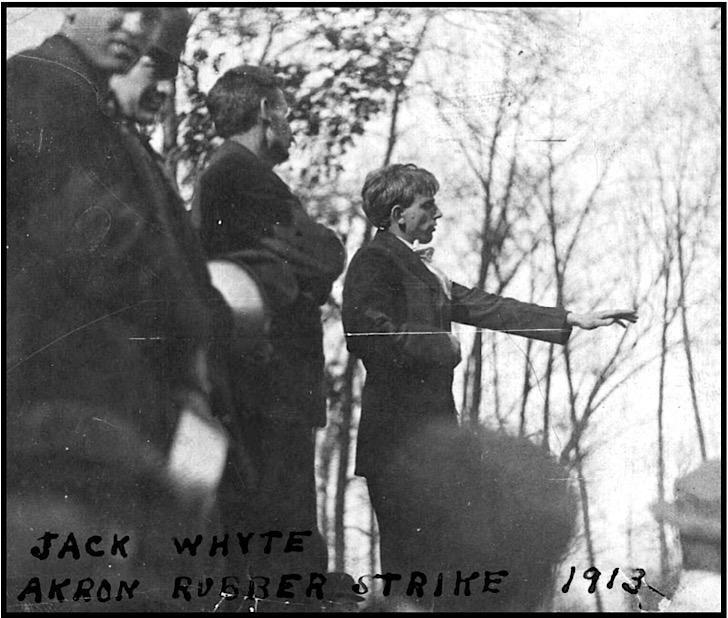 Jack Whyte at IWW Akron Rubber Strike 1913, Labadie