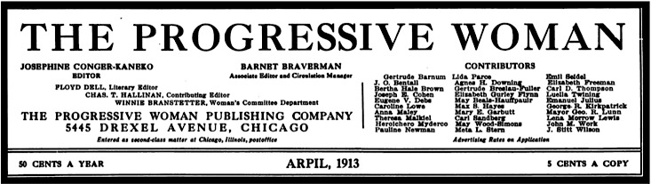 Progressive Woman Masthead, Prg Wmn p2, Apr 1913