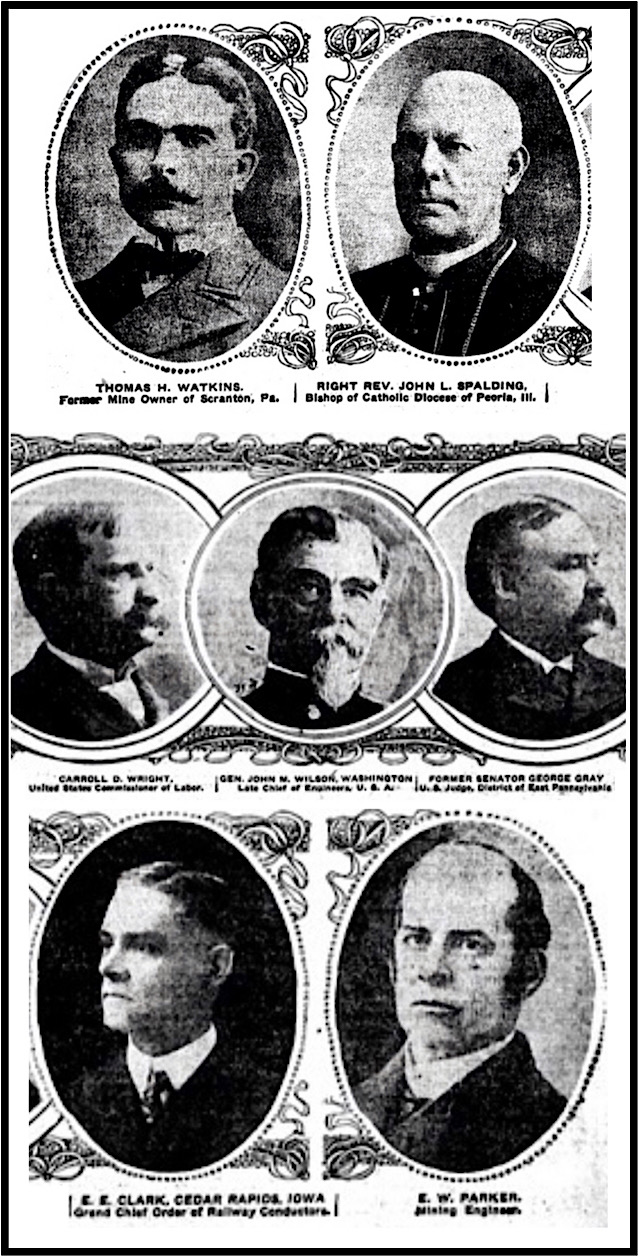 Anthracite Coal Comm ed, Individual Photos, Names, Descriptions, Mpl Jr ps, Oct 28, 1902