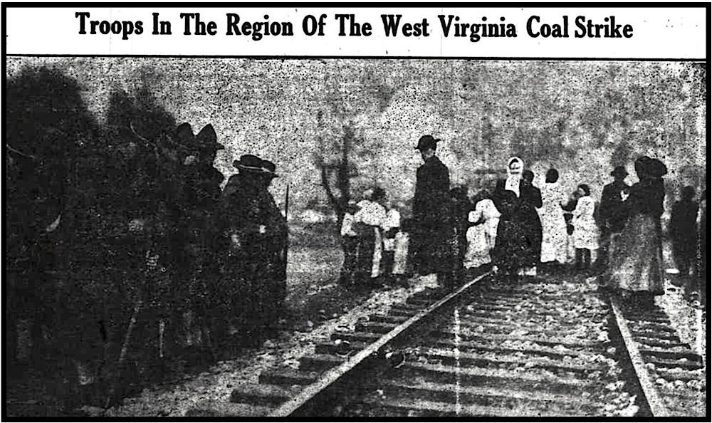 WV Troops v Strikers Families, Wlg Maj p1, Apr 3, 1913