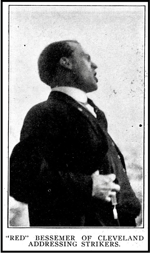 Red Bessemer Speaks to Akron Strikers, ISR p722, Apr 1913