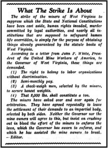 WV Strikers Demands, Cmg Ntn p5, May 3, 1913