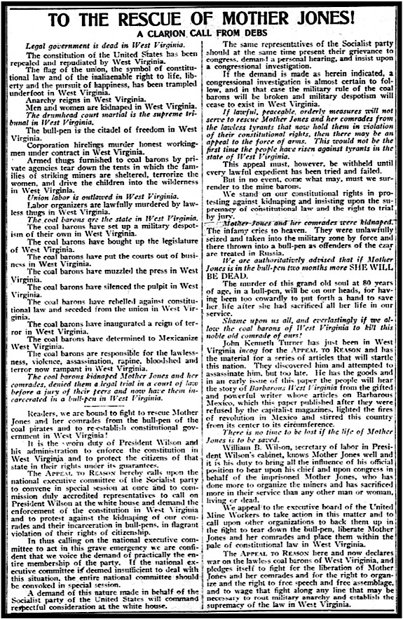 EVD Rescue Mother Jones, AtR p1, May 3, 1913