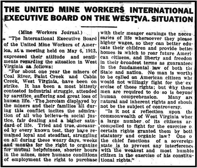 UMWA International EB re WV Strike Settlement, Wlg Maj p1, May 19122