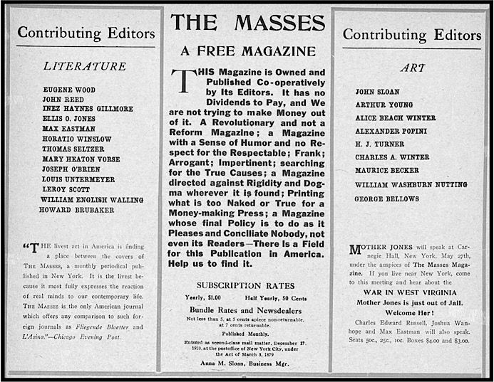 The Masses p2, Editors, June 1913
