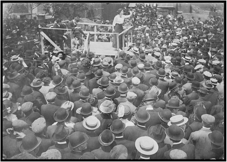 EGF Speaking at Paterson, 1913, NY Library