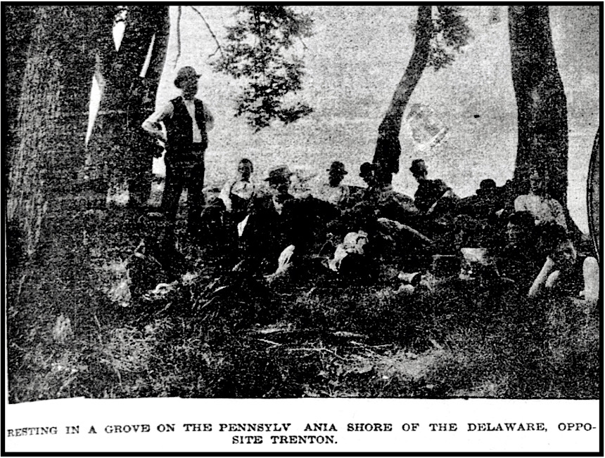 MMC, Rest at Delaware Rv Across fr Trenton, NY Tb p1, July 11, 1903