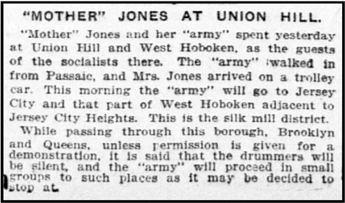 Mother Jones March of Mill Children at Union Hill, NY Tb p6, July 22, 1903