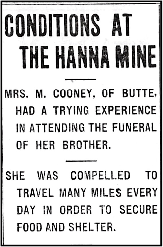 HdLn Widow of Hanna Mine Disaster Widow at Funeral in WY, Btt Mnr p7, July 11, 1903