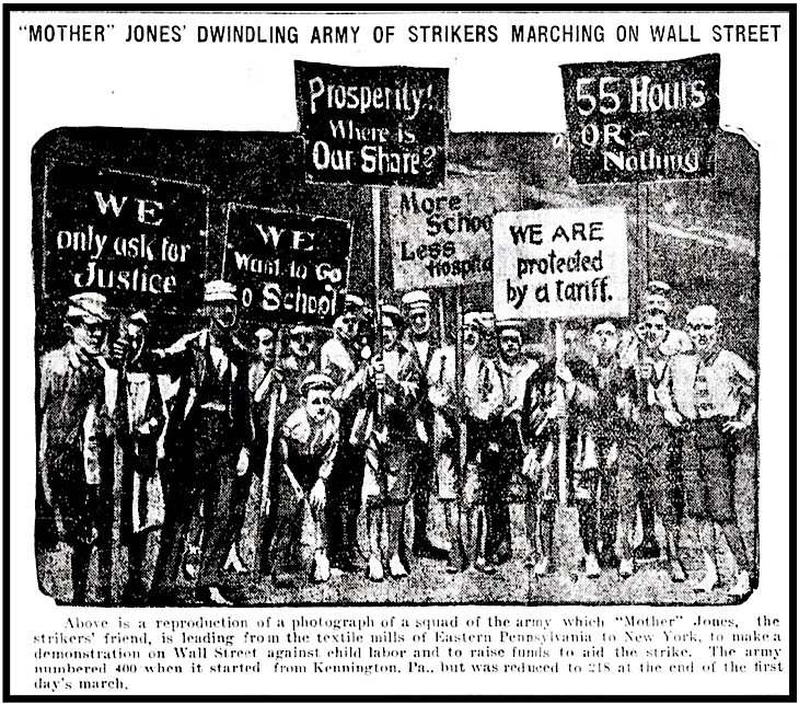 Mother Jones, March of Mill Children, Signs, Cnc Pst p6, July 17, 1903