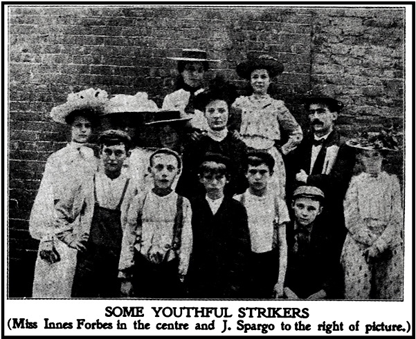 Young Textile Strikers w Innes Forbes n Spargo, Comrade p253,  Aug 1903