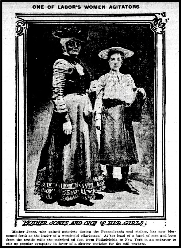 Mother Jones March of Mill Children, Mother w Girl Textile Worker, Ipl Jr p28, July 26, 1903