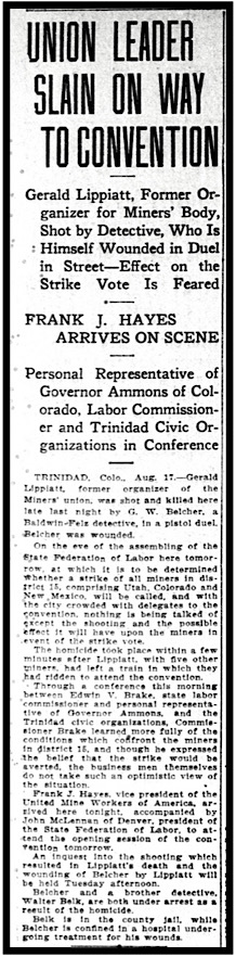 Labor Martyr Gerald Lippiatt, SF Call p2, Aug 18, 1913