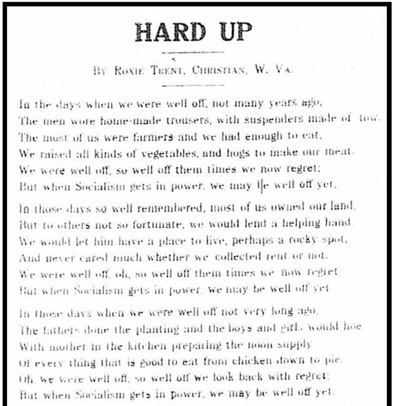 Hard Up Poem by R Trent, 1, Lbr Str p4, Sept 12, 19134, 