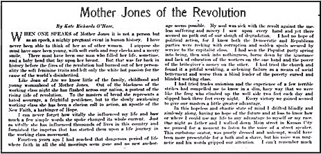 Mother Jones per Kate OHare, Mnrs Mag p7, Sept 18, 1913