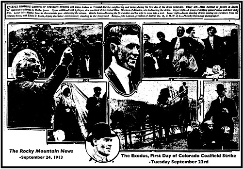 Photos First Day of Colorado Coalfield Strike, RMN p3, Sept 24, 1913