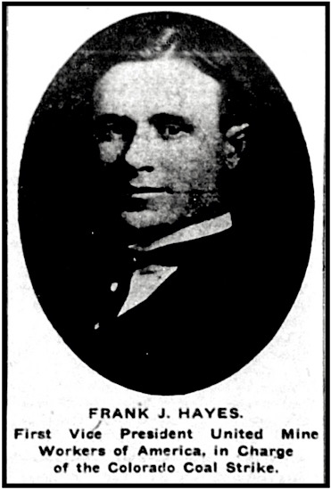 Frank Hayes VP UMWA, Dnv ULB p1, Sept 27, 1913