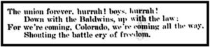 Quote Coming Colorado Strike Song, Dnv ULB p1, Sept 27, 1913