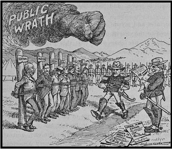 Steele Cartoon, Bullpen Prisoners, Public Wrath, EFL p155, 1904