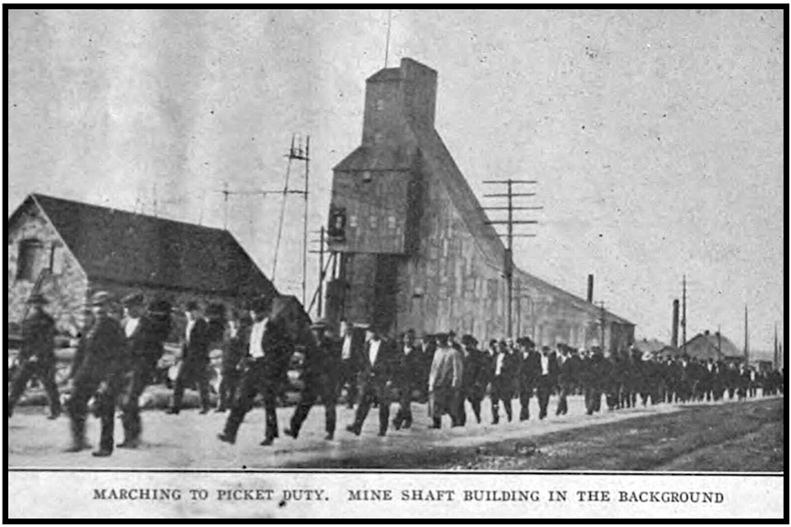 MI Strikers Picket Duty, Survey p133, Nov 1, 1913