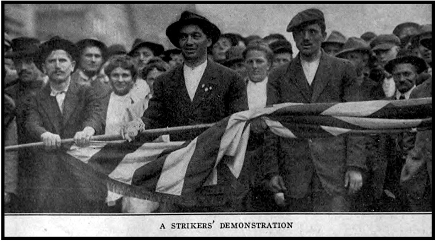 Strikers Parade, Flag, Survey p134, Nov 1, 1913
