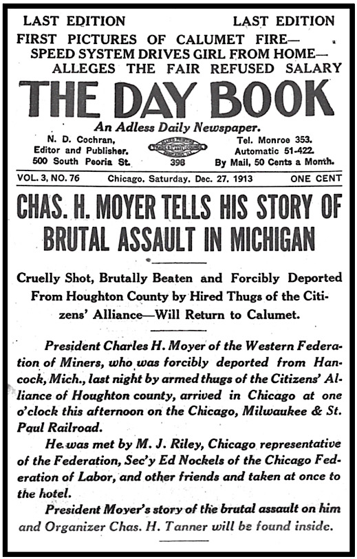 Moyer Tells Story of Assault and Deported fr MI, Day Book p1 Last Ed, Dec 27, 1913