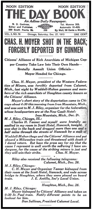 Moyer Shot Deported fr Keweenaw MI, Day Book p1, Dec 27, 1913
