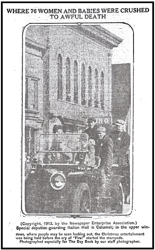 Italian Hall w Thugs In Auto, Day Book p9, Dec 29, 1913
