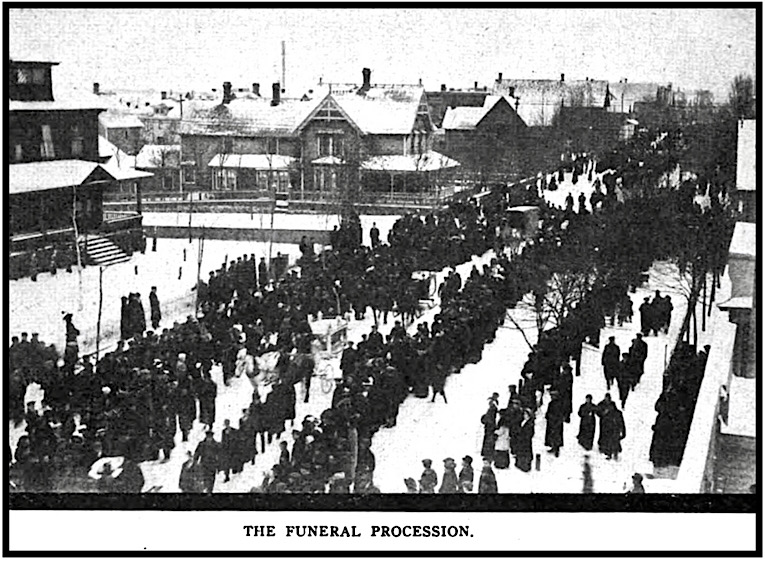 Italian Hall Massacre Calumet MI, Funeral Procession, ISR p456, Feb 1914