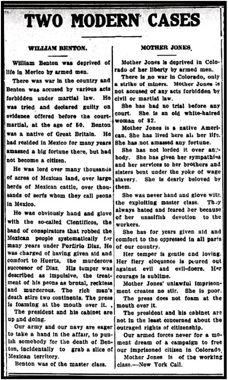 Mother Jones v Benton, Freedoms Bnr, Iola KS, p3, Mar 7, 1914
