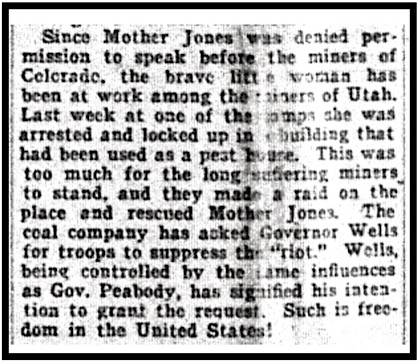 Mother Jones Escapes Quarantine, AtR p1, Apr 30, 1904