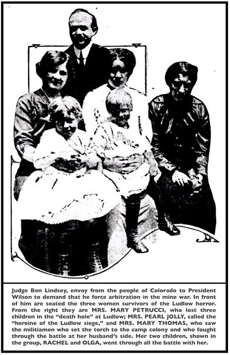 Judge Lindsey, M Thomas, P Jolly, M Petrucci, Thomas Girls, Tacoma Tx p3, May 25, 1914