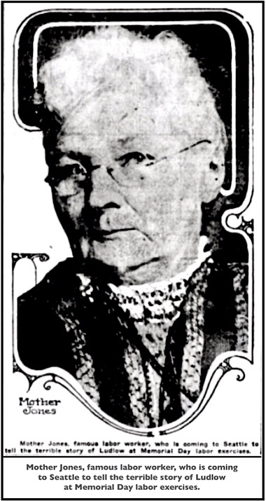 Mother Jones Coming to Seattle, Stt Str p2, May 29, 1914