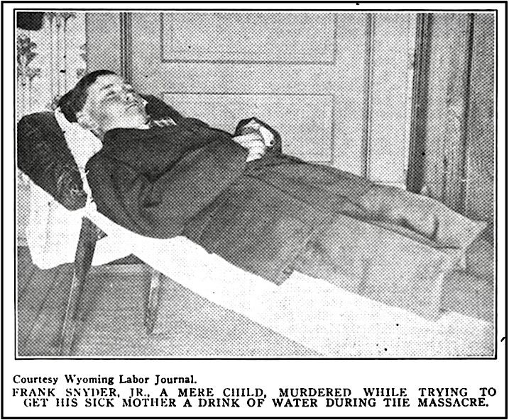 Little Frankie Snyder, Ludlow Martyr, ISR p718, June 1914